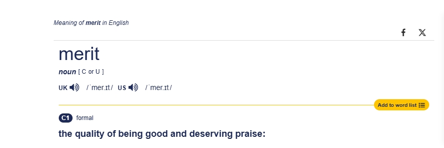 Merit & Meritocracy (Part I)